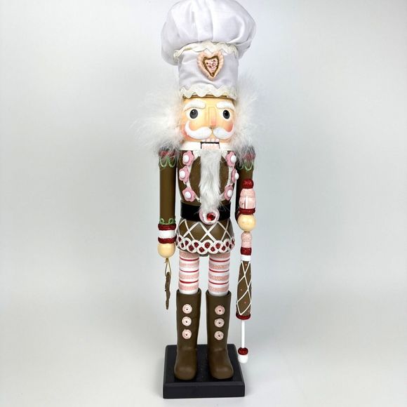 Holly Adler Hollywood Gingerbread Kisses‎ Wooden Chef Christmas Nutcracker17”